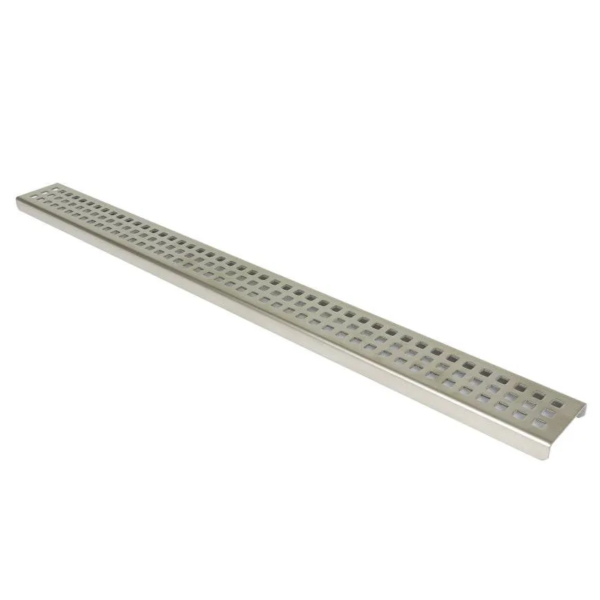 HeitkerBloc drainrooster, geborsteld rvs H = 16,5 mm, B = 60 mm, L = 700 mm