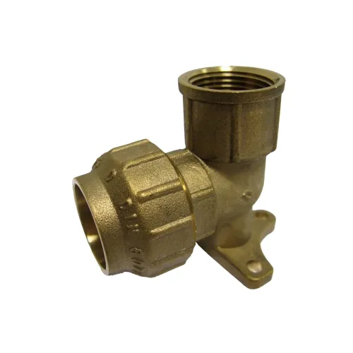 Messing muurplaat 32 mm x 1'' tyleenslang