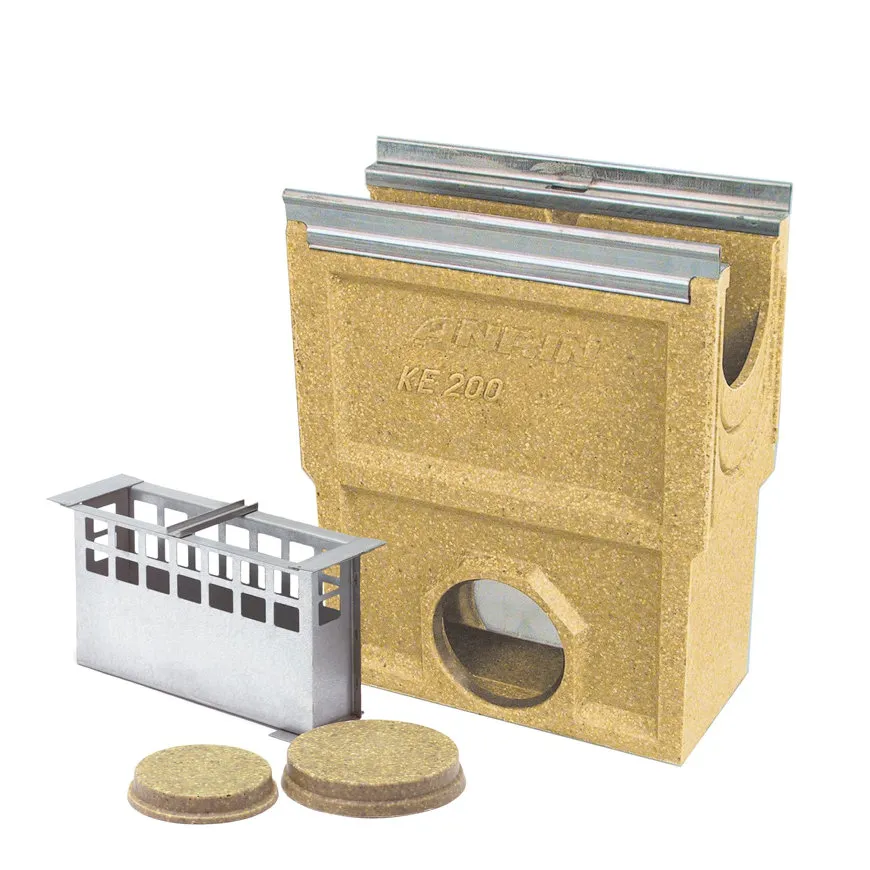 Anrin slibvangput voor lijngoot KE-200 excl. rooster, gegalv. rand, 50 cm