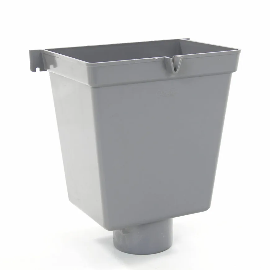 PVC HWA vergaarbak 80 mm, grijs