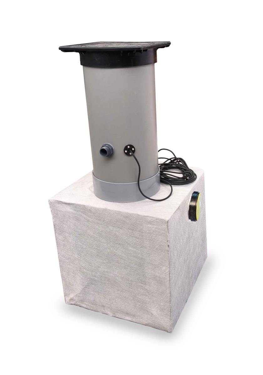 Drainage pompput 200 liter - installatiediepte op maat 90 - 120 cm