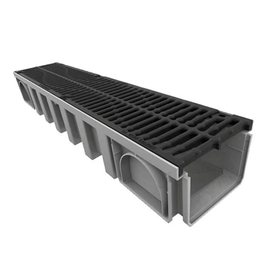 Nicoll Connecto 200 lijngoot met gietijzeren sleufrooster | 100 x 20,8 x 14,3 cm