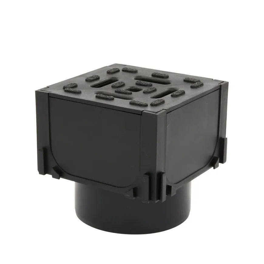 ACO Hexaline 2.0 hoekstuk met onderuitloop | kunststof rooster 12,5 x 12,5 x 7,8 cm