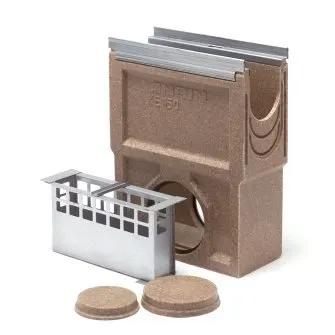 Anrin slibvangput voor lijngoot KE-150 excl. rooster, gegalv. rand, 50 cm