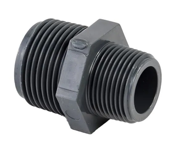 VDL PVC draadnippel 1 1/4'' x 1'' PN16