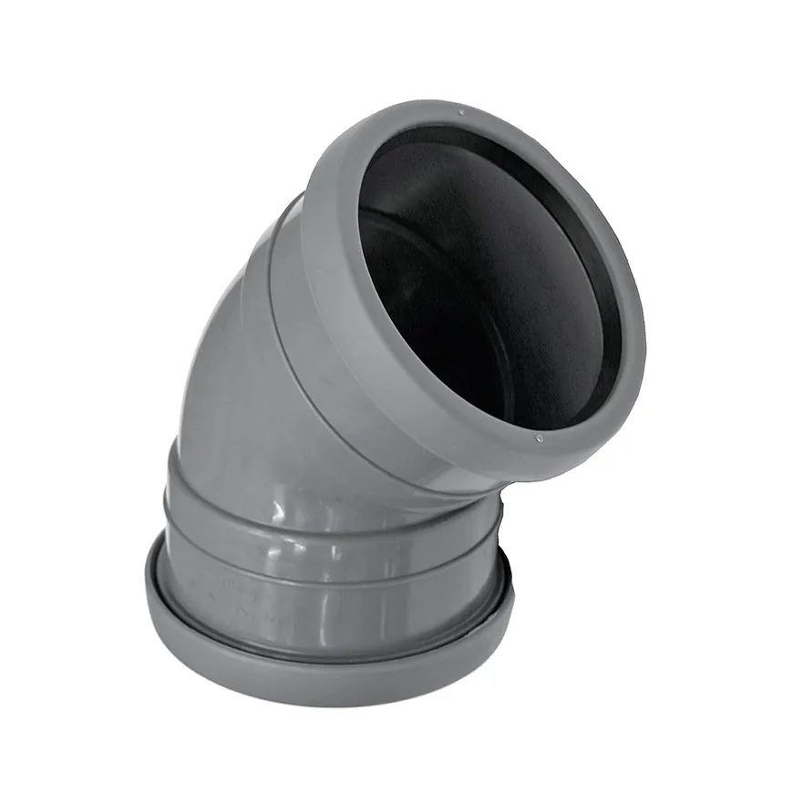 PP bocht 45 graden 50 mm (2 x manchet)
