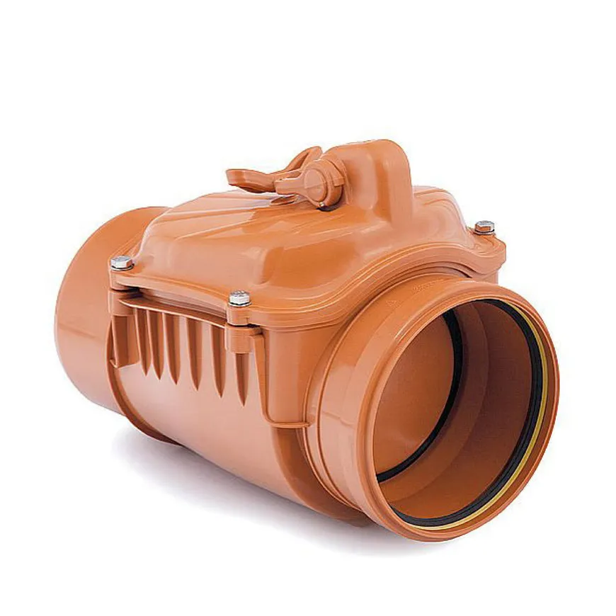 PP ontstoppingsstuk 125 mm met RVS keerklep en vergrendeling