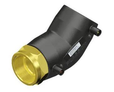 Plasson Elektrolas overgangsknie 40 mm x 1" - 45 graden messing bi.dr.