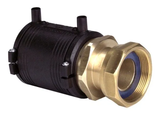 GF ELGEF elektrolas overgangsmof 63 mm x 1" messing met losse wartel