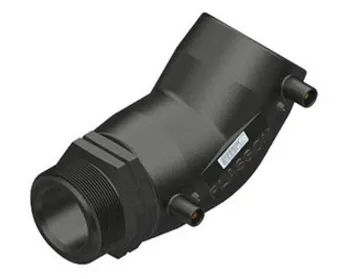 Plasson Elektrolas overgangsknie 63 mm x 2" - 45 graden voor water bu.dr.