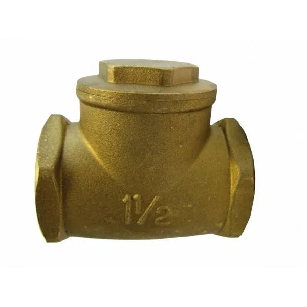 Messing terugslagklep 4", horizontaal