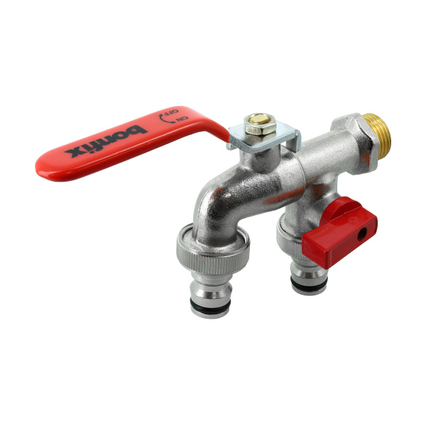 Tapkraan met ondertap - 1/2" x 3/4"