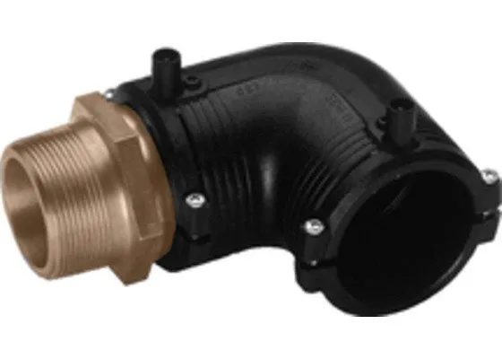 GF ELGEF elektrolas overgangsknie 25 mm x 3/4" - 90 graden messing bu.dr.