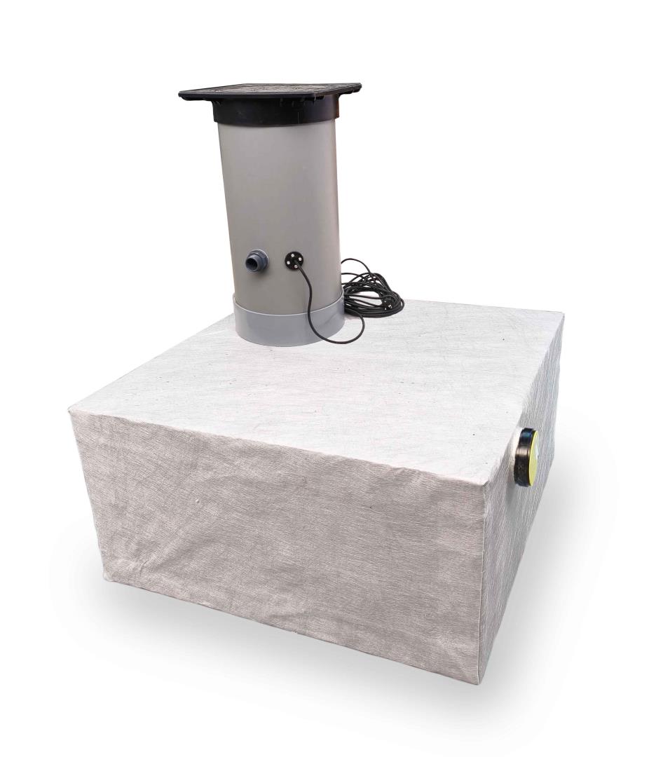 Drainage pompput 800 liter - installatiediepte op maat 90 - 120 cm