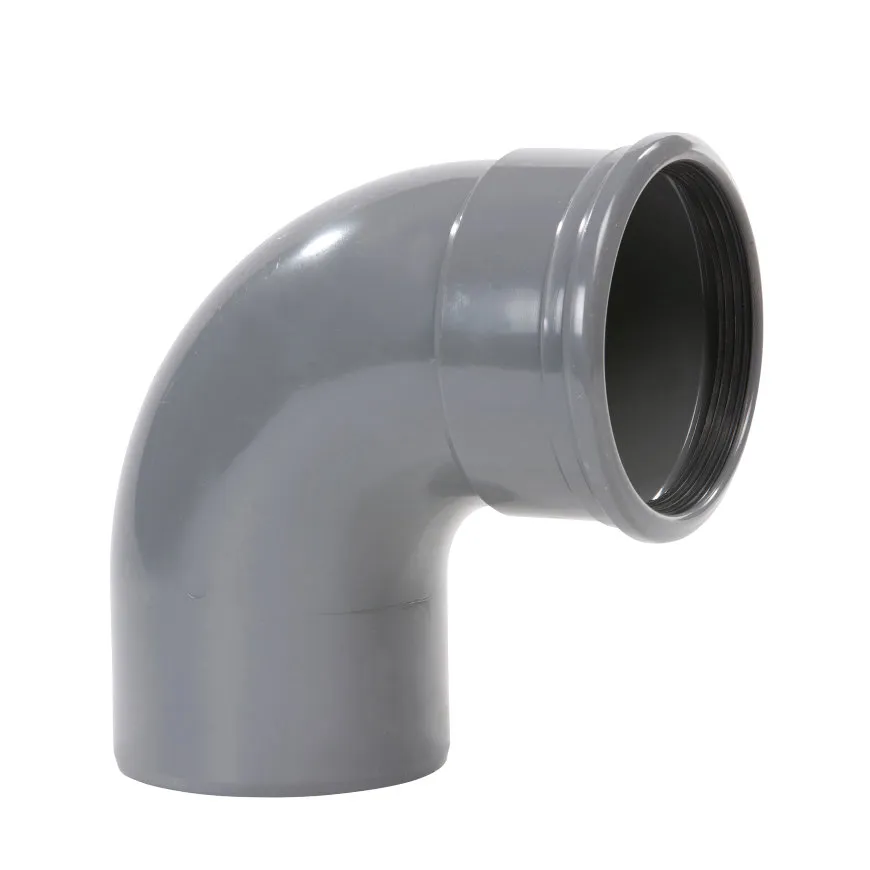 PVC bocht 88 graden 110 mm SN8 (manchet/spie)