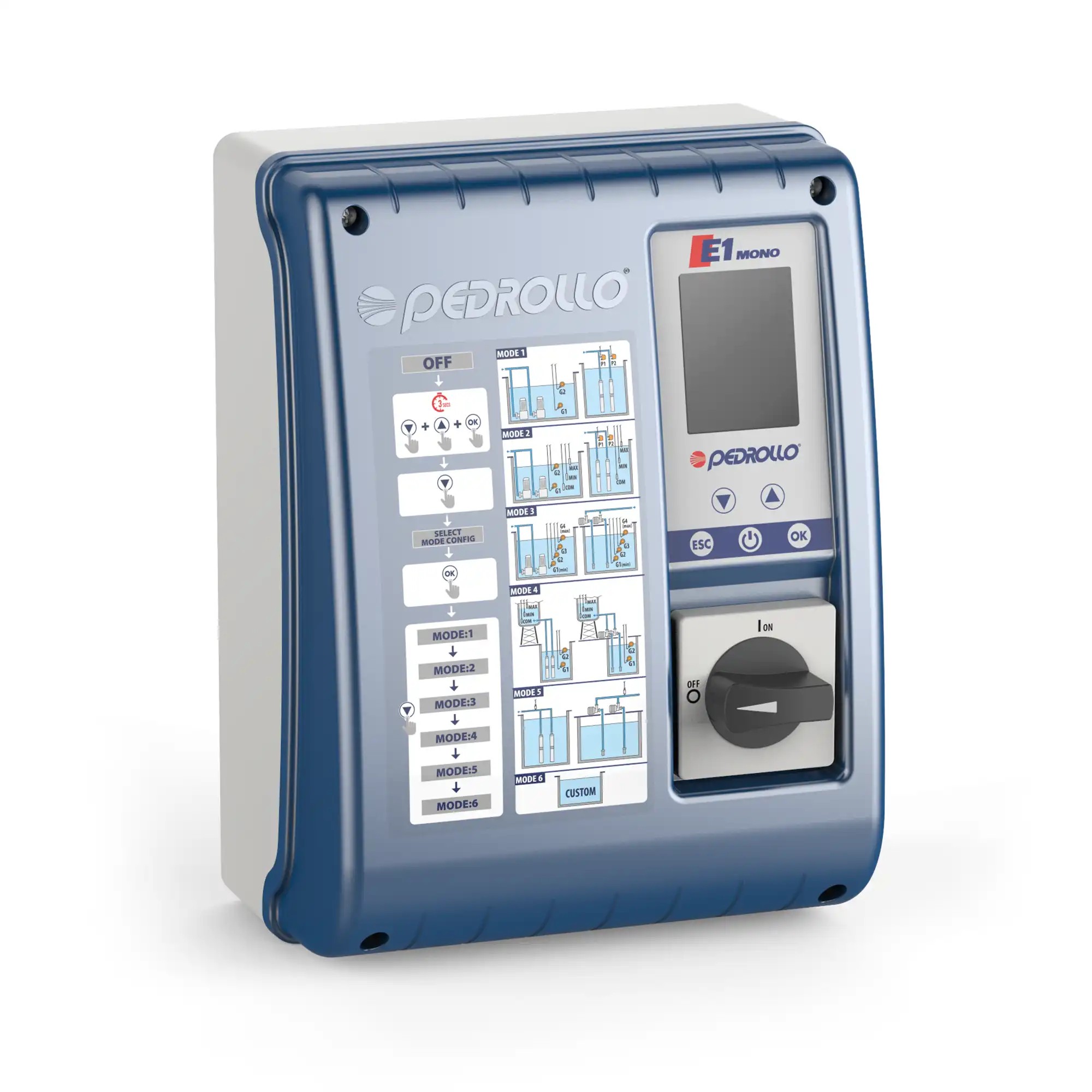 Pedrollo E1 TRI/1 control box | 400V max. 18A