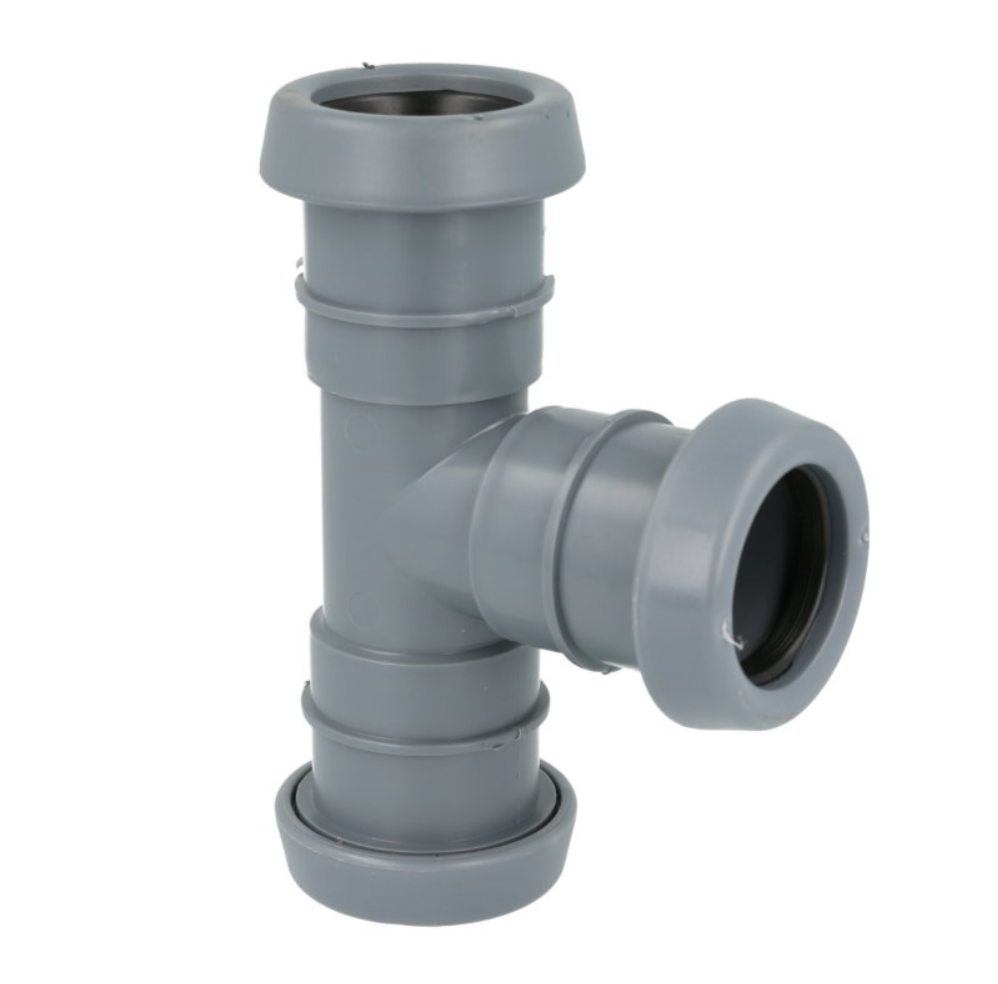 PP T-stuk 88 graden 50 mm (3 x manchet)