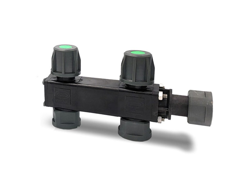 LEV Manifold verdeler 2-weg met kraan