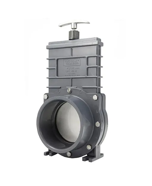 Valterra PVC schuifkraan 110 mm - 2 x lijmmof / RVS schuif