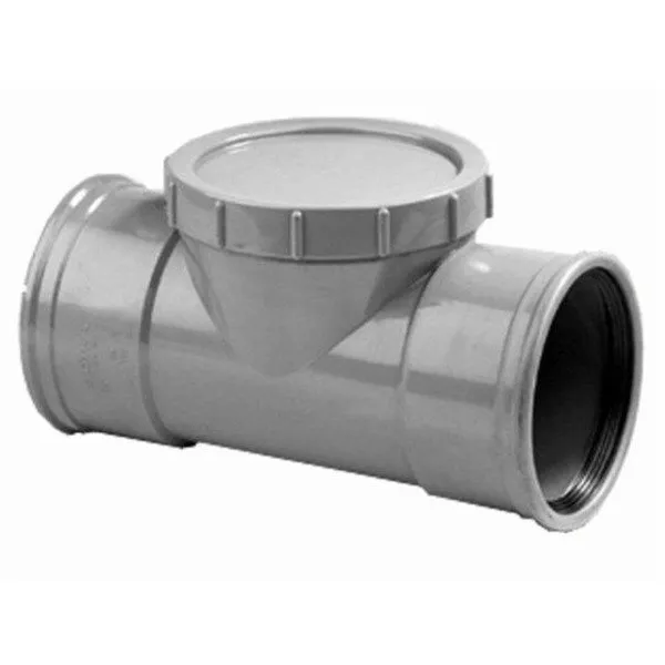 PVC ontstoppingsstuk 125 mm SN4 (2x manchet)