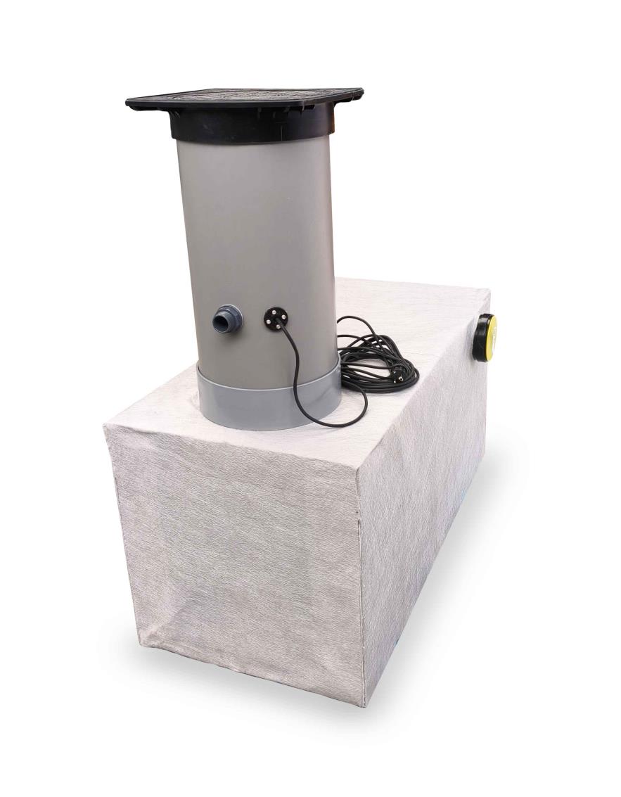 Drainage pompput 400 liter - installatiediepte op maat 90 - 120 cm