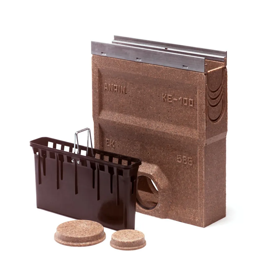 Anrin slibvangput voor lijngoot KE-100 excl. rooster, gegalv. rand, 50 cm