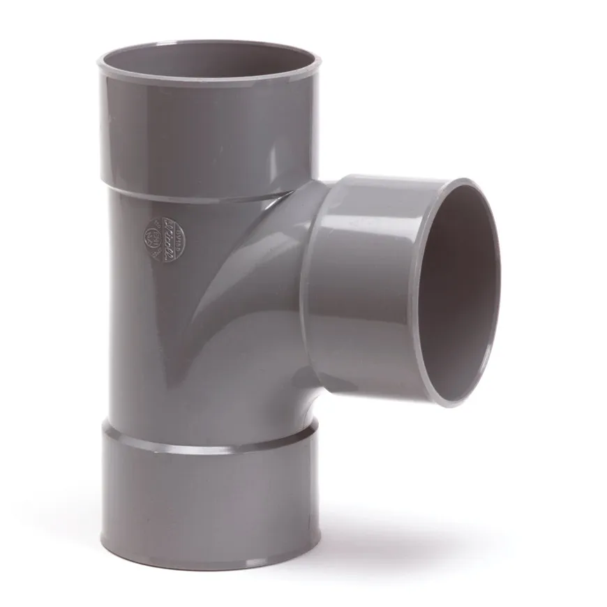 PVC T-stuk 88 graden 50 mm (mof/mof - lijm)