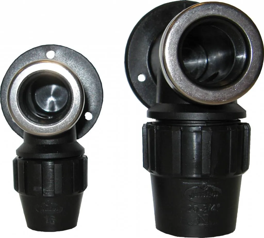 PP muurplaat 16 mm x 1/2'' met verstevigingsring