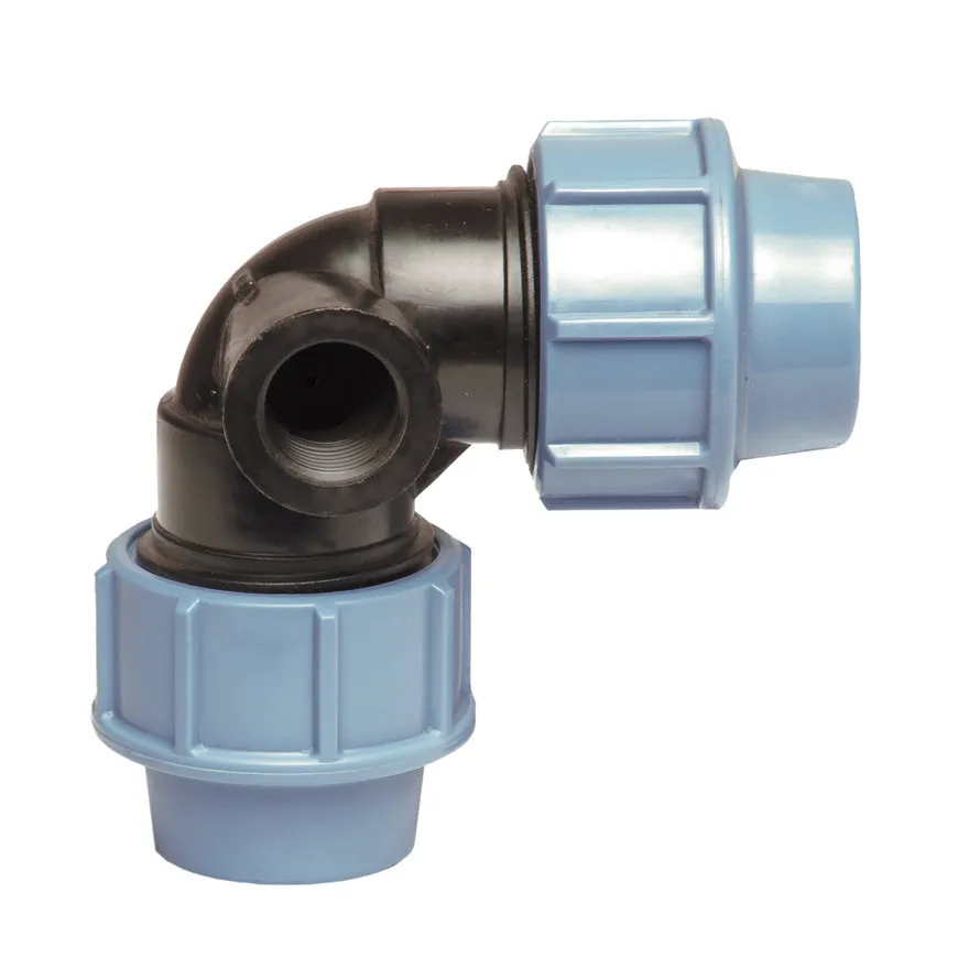 Tyleen knie 2x klem / 1x binnendraad, 32 mm x 1/2", Unidelta