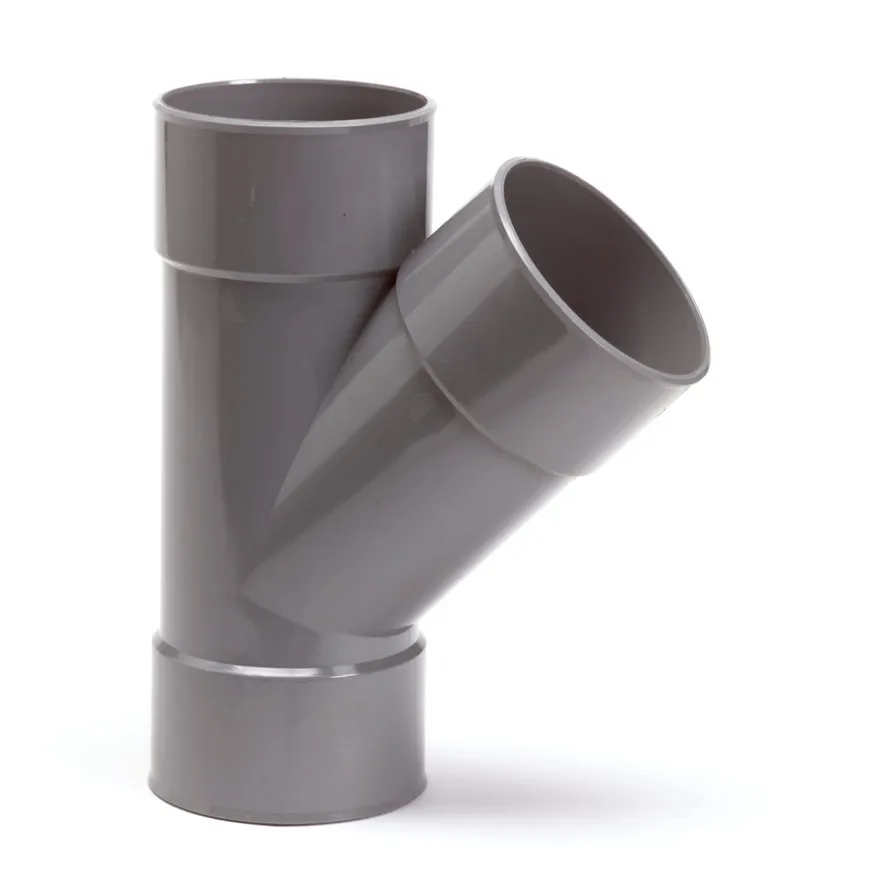 PVC T-stuk 45 graden 125 mm (mof/mof - lijm)