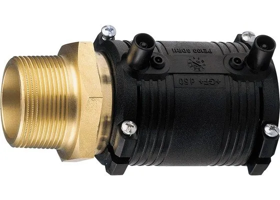 GF ELGEF elektrolas overgangsmof 40 mm x 1 1/4" messing bu.dr.