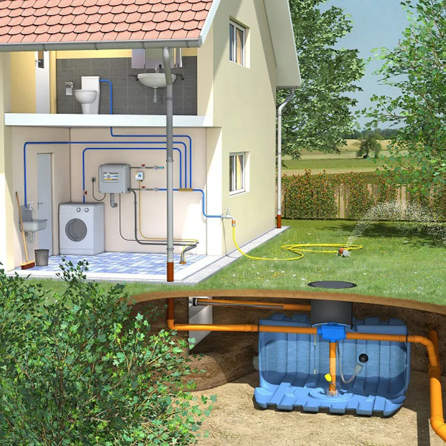 Regenwater hergebruiksysteem woning - 5000 liter 