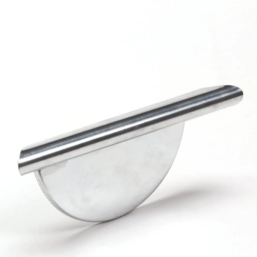 Zinken mastgoot eindstuk met kraal M30, 125 mm, NTZ