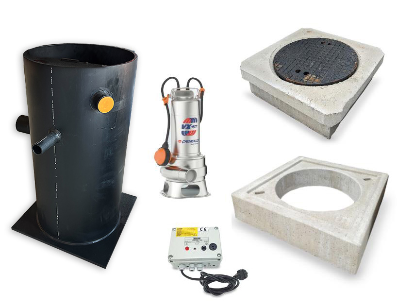 IrriTech Pompput 350 liter met hoogwatersignalering | ø 600 x 1200 mm