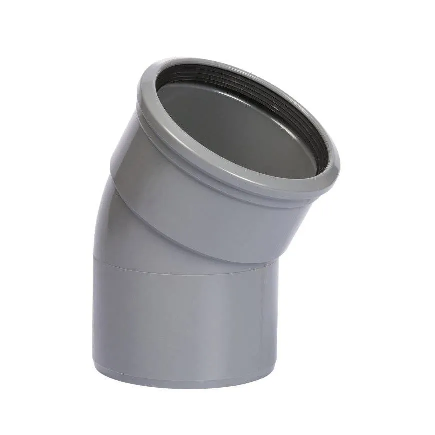 PVC bocht 30 graden 110 mm SN8 (manchet/spie)