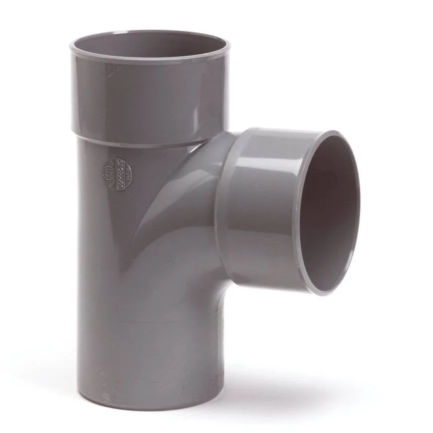 PVC T-stuk 88 graden 40 mm (mof/spie - lijm)