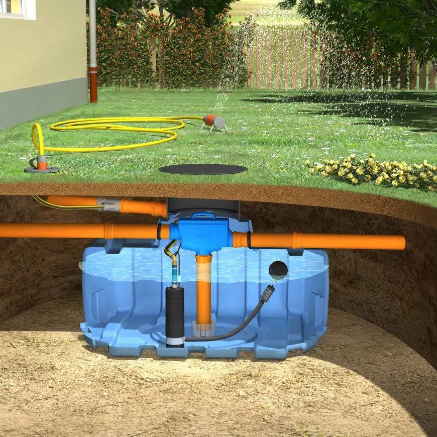 Regenwater hergebruiksysteem tuin - 1500 liter 