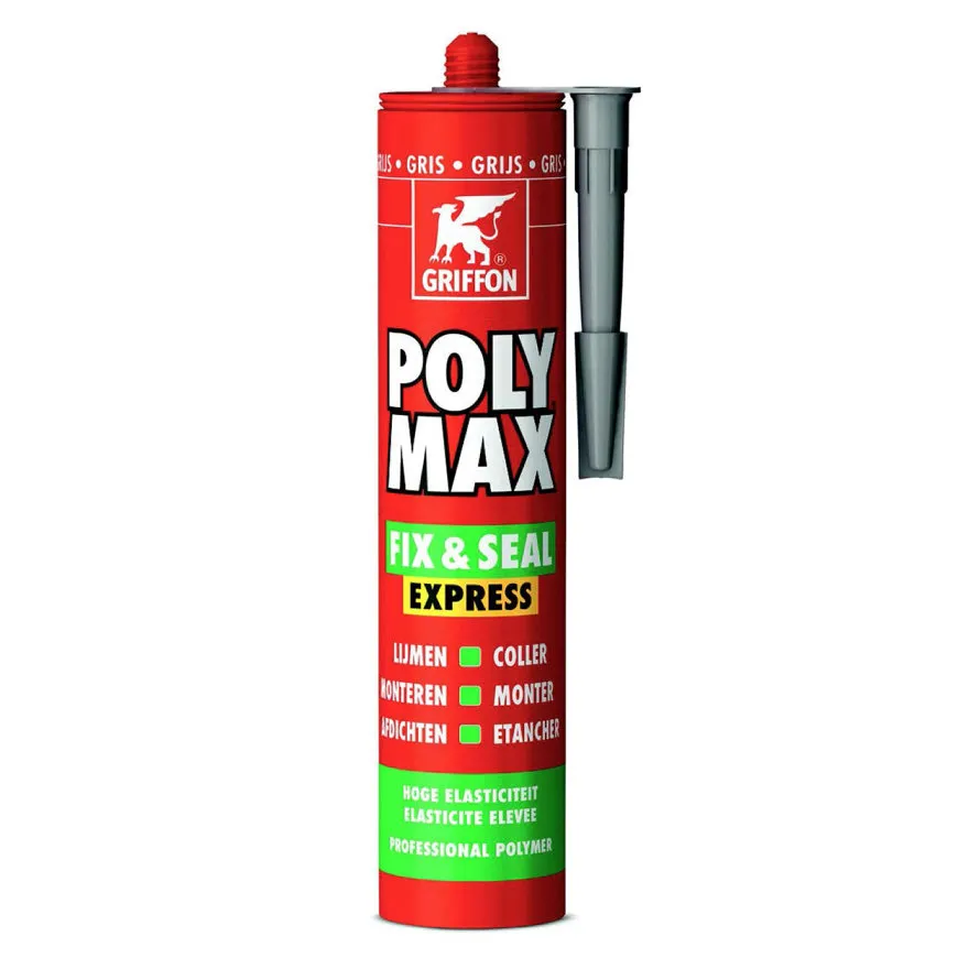 Griffon Poly Max Fix & Seal Express montagekit, grijs, 425 gr