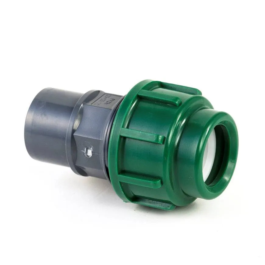 Tyleen PVC koppeling, klem / lijm, 10 bar, 32 x 32/40 mm