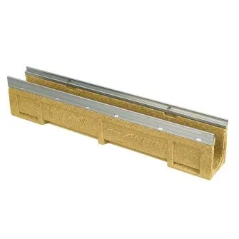 Anrin KE-100 lijngoot gegalv. rand, zonder rooster | 50 x 13,6 x 20 cm