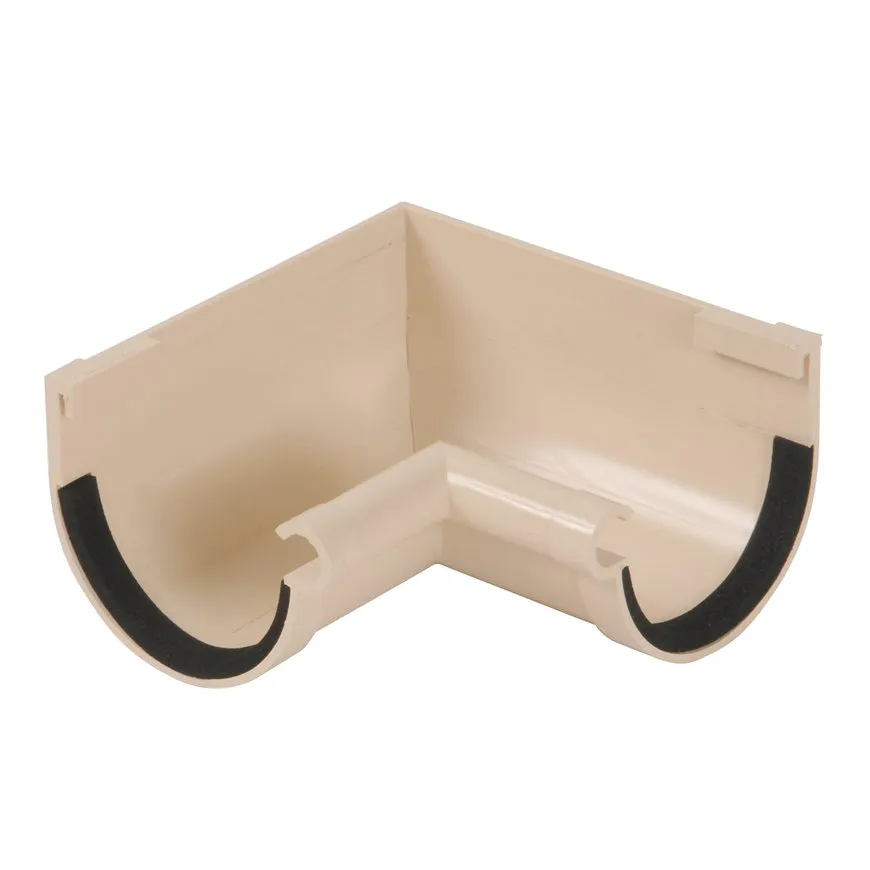 PVC mastgoot binnenhoekstuk 90° 70 mm, Zand, Nicoll