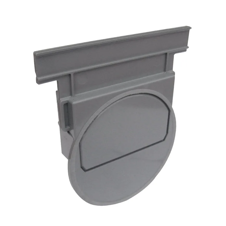 Nicoll eindkap lijngoot Connecto 100, grijs voor RVS - gietijzeren rooster