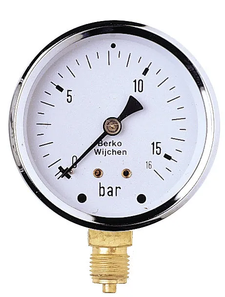 IrriTech Manometer 0-16 BAR glycerine gevuld 1/4'' bu.dr.