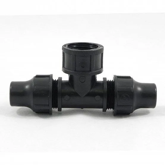 Druppelslang t-verbinder 16 mm x 3/4" binnendraad