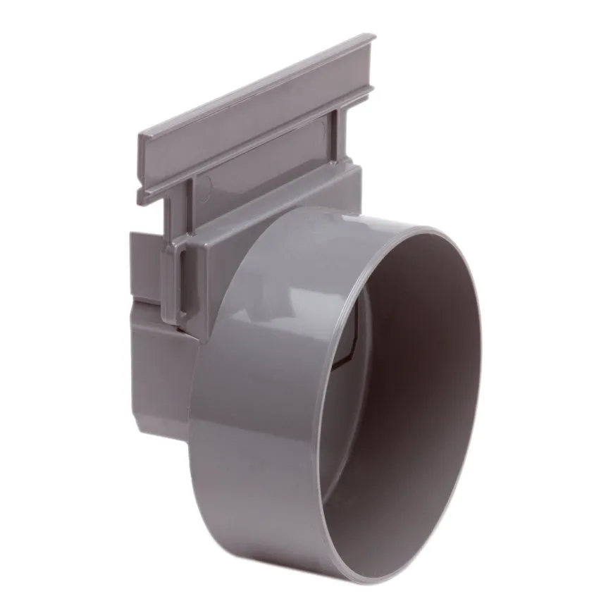 Nicoll eindkap Connecto 100 lijngoot grijs - zijaansluiting voor RVS rooster