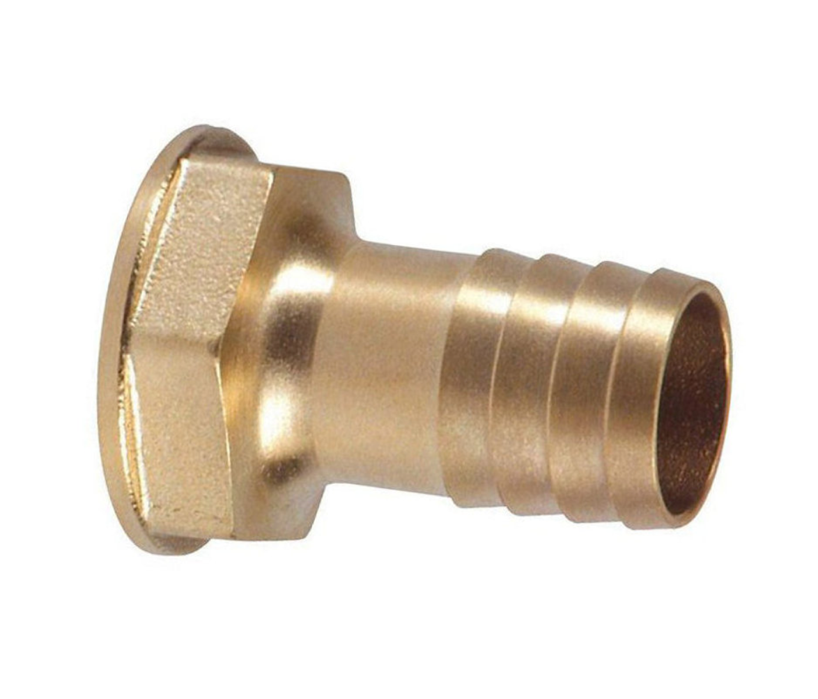 Messing slangtule met binnendraad 1" (bi.dr) x 25 mm