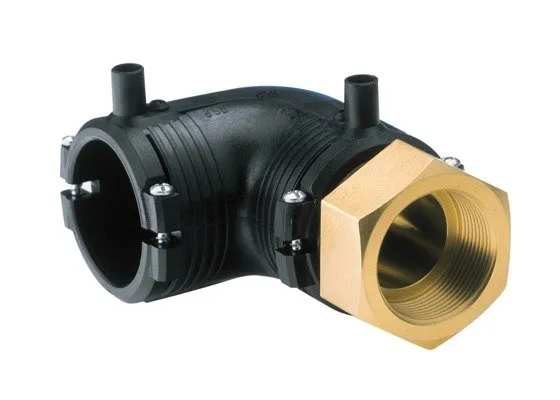 GF ELGEF elektrolas overgangsknie 32 mm x 1" - 90 graden messing bi.dr.