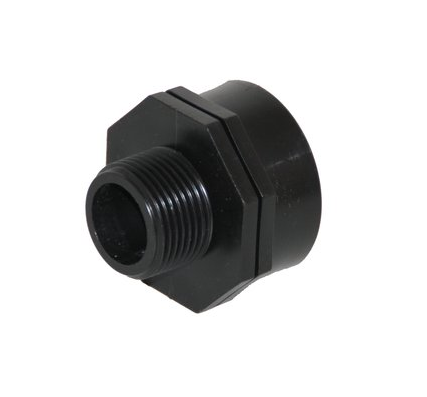 PP soknippel binnendraad x buitendraad - 1 1/2" x 1"