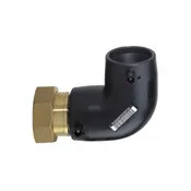 Plasson Elektrolas overgangsknie 40 mm x 1 1/2" - 90 graden messing bi.dr. met losse wartel