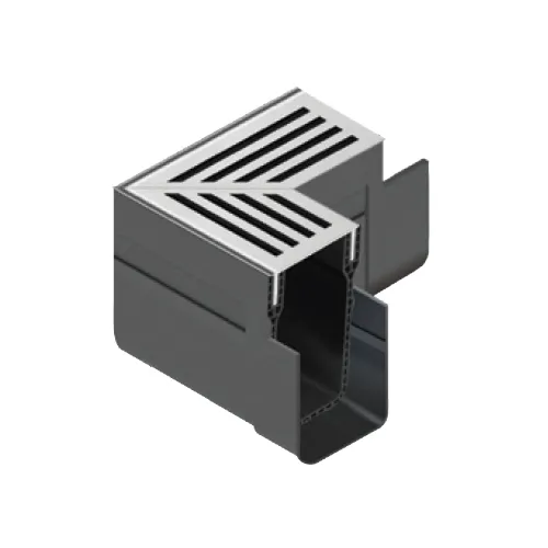 ACO slimline hoekstuk aluminium | 15,9 x 6 x 10 cm